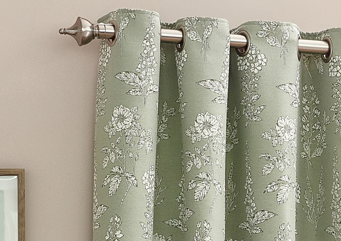 Sophia Eyelet, Sage - Ready Made Curtains - Image 9